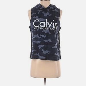 Calvin klein performance hooded camo shirt